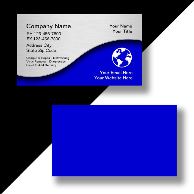 Technology Business Cards Visitenkarte (Von Creator hochgeladen)