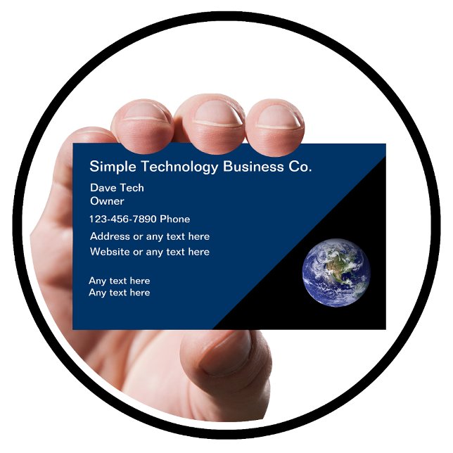 Technology Business Cards Visitenkarte (Von Creator hochgeladen)