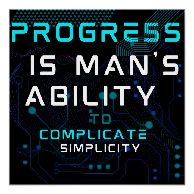 technology tech Progress  Poster (Vorderseite)