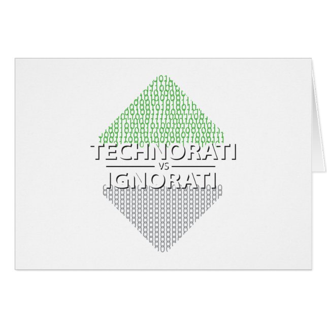 Technorati vs Ignorati Binary Card (Vorderseite (Horizontal))