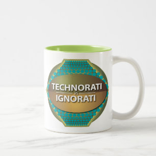 Technorati vs Ignorati Zweifarbige Tasse