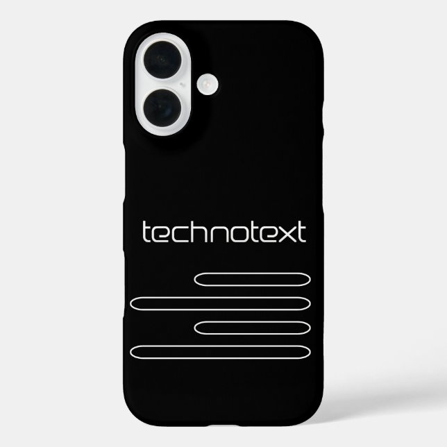 Technotext Techno Text Logo iPhone 16 Hülle (Rückseite)