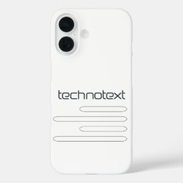 Technotext Techno Text Logo iPhone 16 Hülle