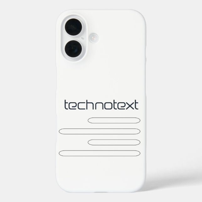 Technotext Techno Text Logo iPhone 16 Hülle (Rückseite)