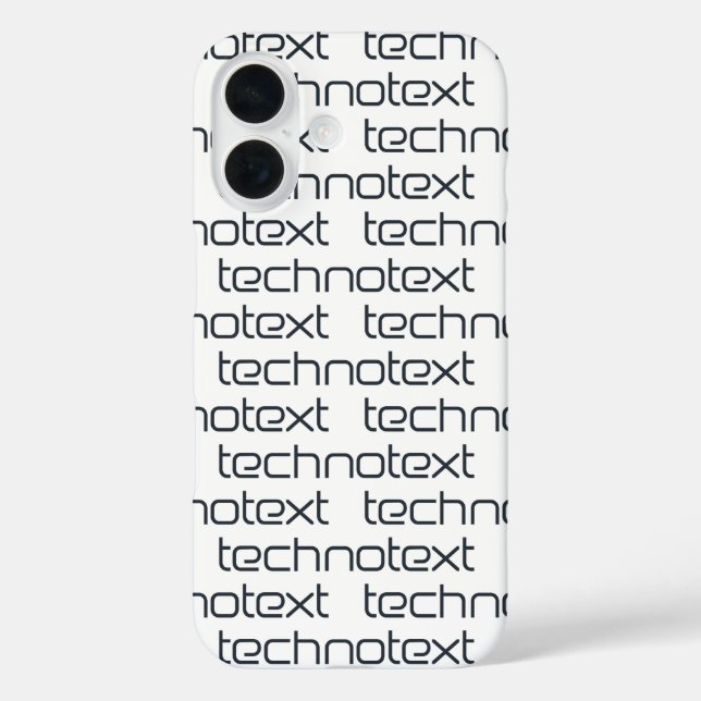 Technotext Techno Text Logo iPhone 16 Hülle (Rückseite)