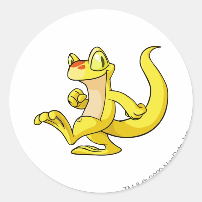 Techo Yellow Runder Aufkleber (Vorderseite)