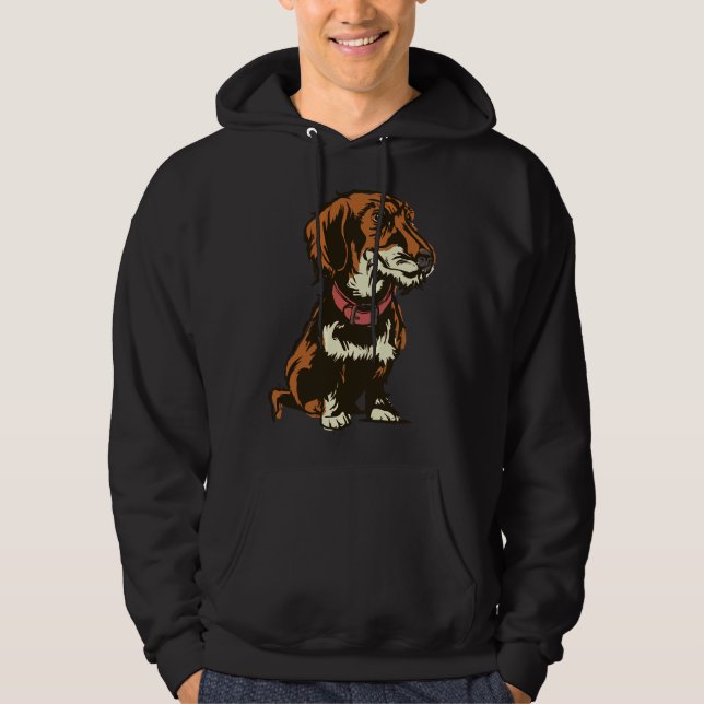 Teckel Dackel Motif Hoodie (Vorderseite)