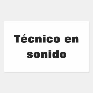 Técnico en sonido rechteckiger aufkleber