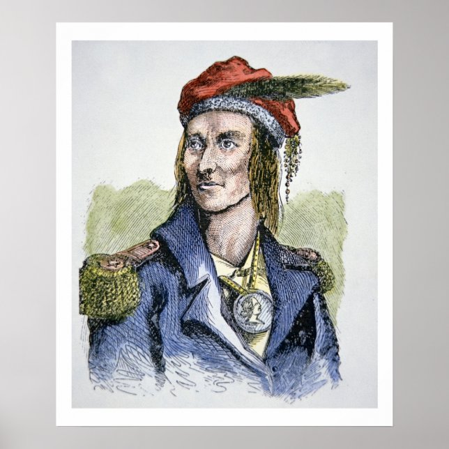 Tecumseh (1768-1813) (farbige Gravur) Poster (Vorne)