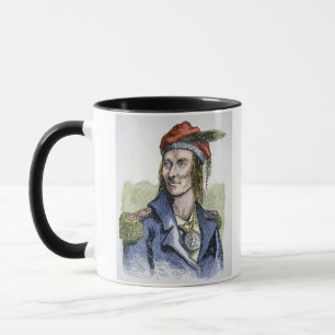 Tecumseh (1768-1813) (farbiger Stich) Tasse