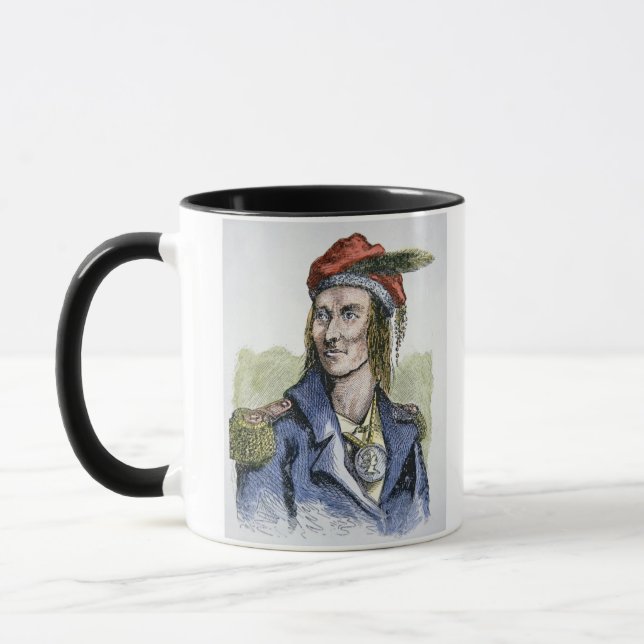Tecumseh (1768-1813) (farbiger Stich) Tasse (Links)