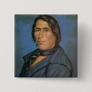 Tecumseh (1768-1813) (Öl auf Leinwand) Button