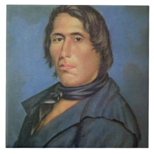 Tecumseh (1768-1813) (Öl auf Leinwand) Fliese