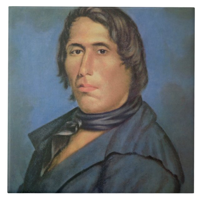 Tecumseh (1768-1813) (Öl auf Leinwand) Fliese (Vorderseite)