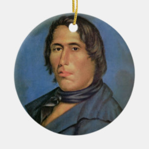 Tecumseh (1768-1813) (Öl auf Leinwand) Keramik Ornament