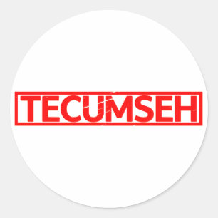 Tecumseh-Briefmarke Runder Aufkleber