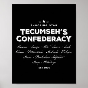 Tecumseh Tenskwatawa Tippecanoe Lenape Miami Wyand Poster