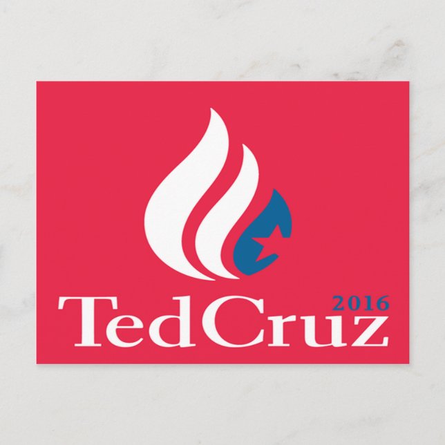 Ted Cruz 2016-Logo Postkarte (Vorderseite)