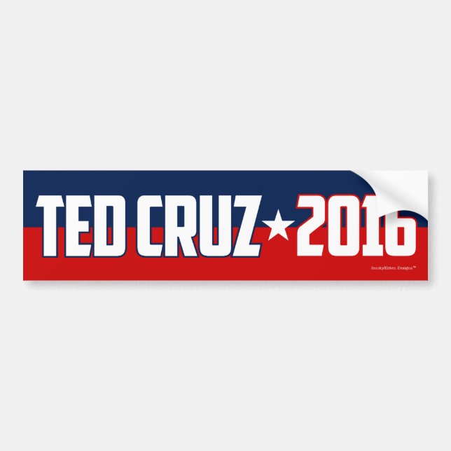 Ted Cruz 2016 - republikanischer Autoaufkleber (Vorne)