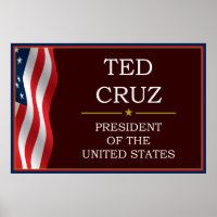 Ted Cruz für Präsident V3 Poster