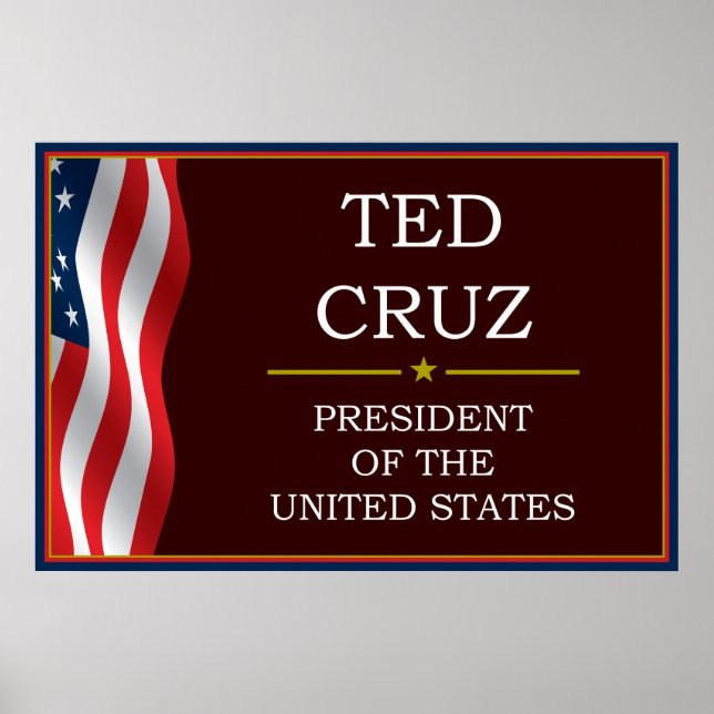 Ted Cruz für Präsident V3 Poster (Vorne)