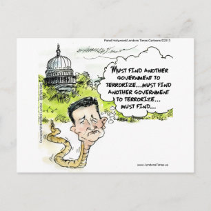 Ted Cruz schleicht sich aus dem Kongress lustig da Postkarte