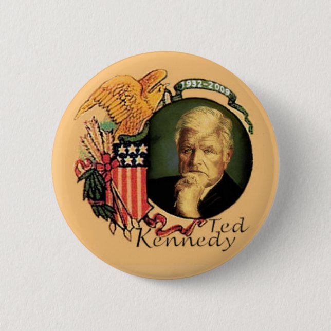 Ted Kennedy Retro-Gedächtnisschaltfläche Button (Vorderseite)