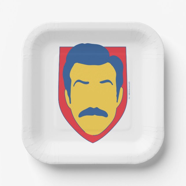 Ted Lasso Abzeichen Pappteller (Vorderseite)