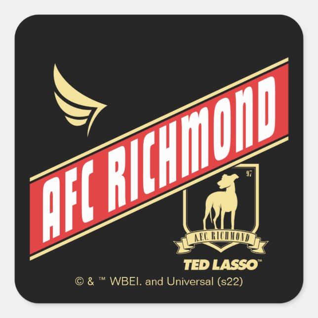 Ted Lasso | AFC Richmond Athletic Banner Quadratischer Aufkleber (Vorderseite)