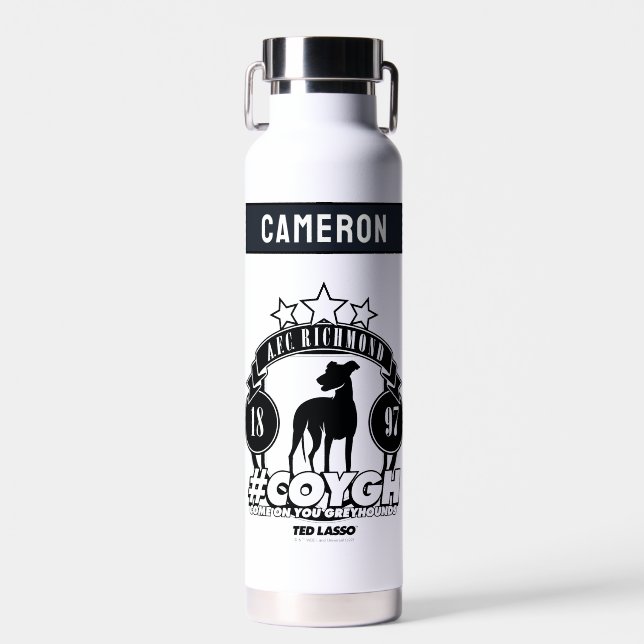 Ted Lasso | AFC Richmond #COYGH | Name hinzufügen Trinkflasche (Vorne)