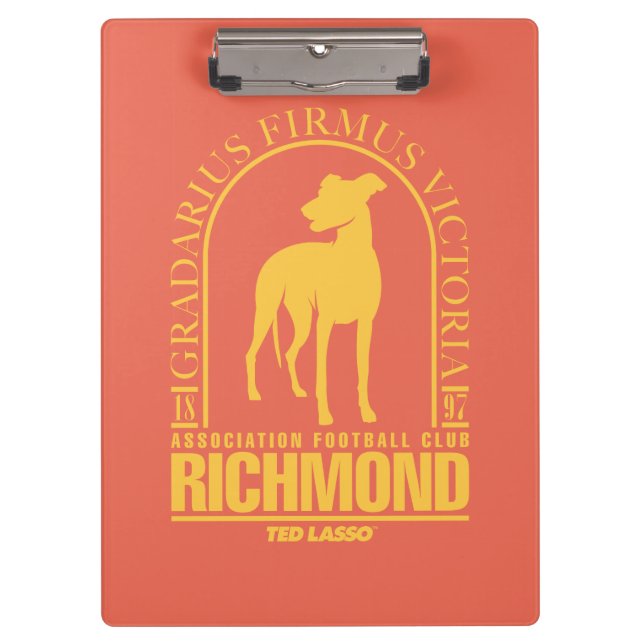 Ted Lasso | AFC Richmond Gold Arched Logo Klemmbrett (Vorderseite)