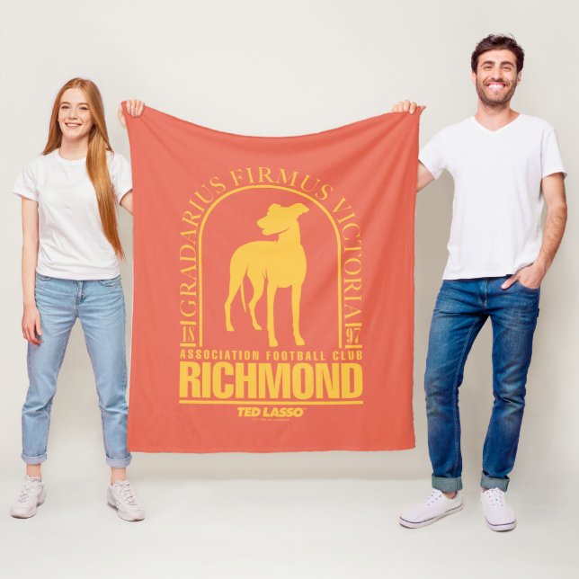 Ted Lasso | AFC Richmond Gold Arted Logo Fleecedecke (Beispiel)