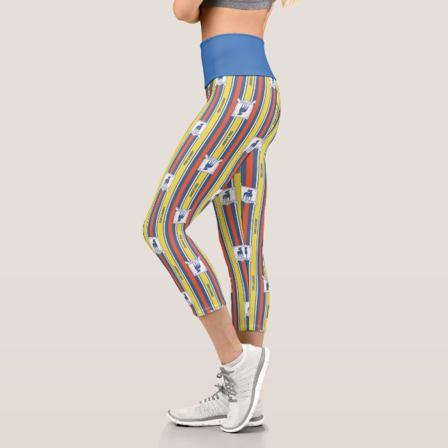 Ted Lasso | AFC Richmond Logo Streifenmuster Capri Leggings (Links)