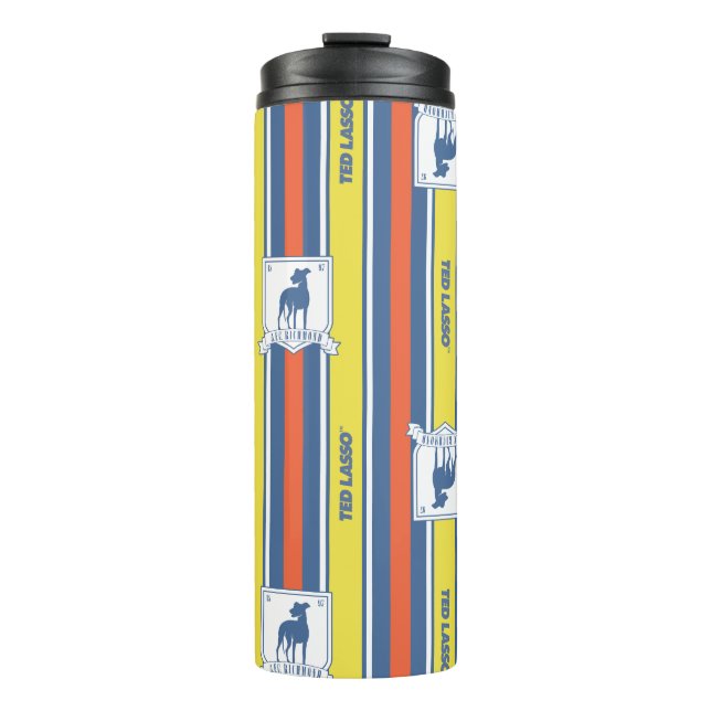 Ted Lasso | AFC Richmond Logo Streifenmuster Thermosbecher (Vorderseite)
