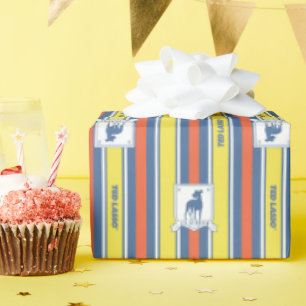 Ted Lasso AFC Richmond Logo Stripe Pattern Geschenkpapier