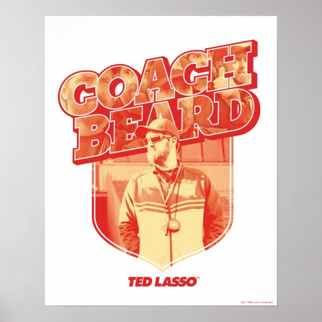 Ted Lasso | Coach Beat Abzeichen Poster (Vorne)