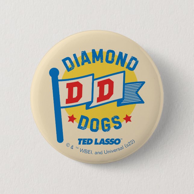 Ted Lasso | Diamond Hogs Pennant Graphic Button (Vorderseite)