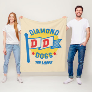 Ted Lasso Diamond Hogs Pennant Graphic Fleecedecke