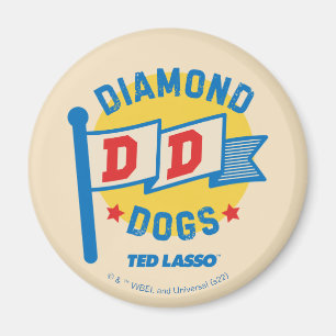 Ted Lasso Diamond Hogs Pennant Graphic Magnet