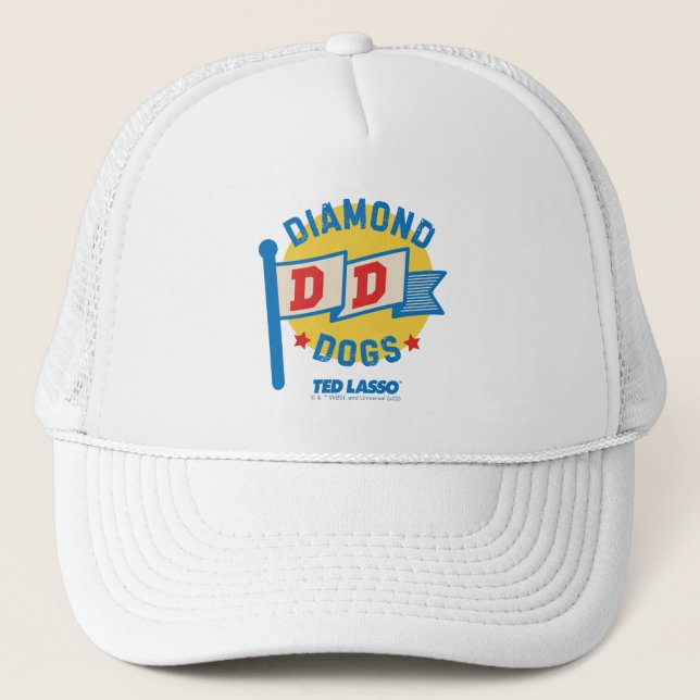 Ted Lasso | Diamond Hogs Pennant Graphic Truckerkappe (Vorderseite)