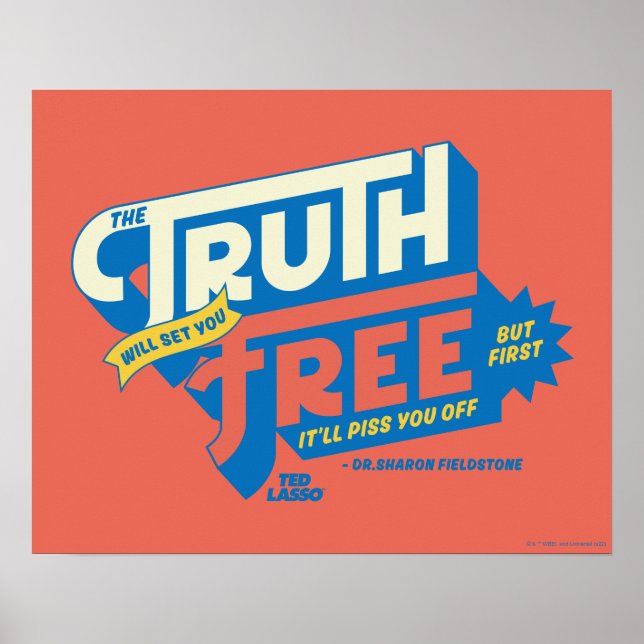 Ted Lasso | Die Wahrheit wird Sie frei Set Poster (Vorne)