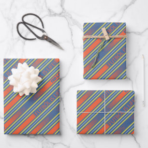 Ted Lasso Fútbol is Life Stripe Pattern Geschenkpapier Set