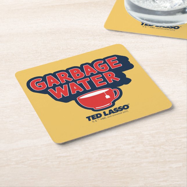 Ted Lasso | Garbage Water Tea Graphic Rechteckiger Pappuntersetzer (angewinkelt)