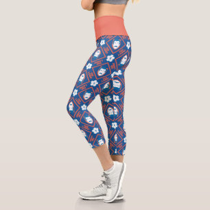 Ted Lasso Gesichts- und Kugelmuster Capri Leggings