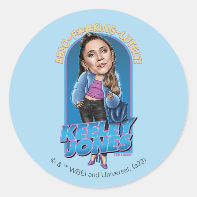 Ted Lasso | Keeley Jones Bobblehead Runder Aufkleber (Vorderseite)