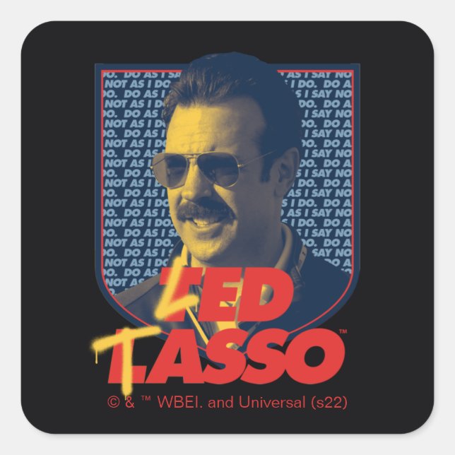 Ted Lasso | Led Tasso Abzeichen Quadratischer Aufkleber (Vorderseite)