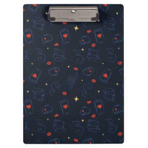 Ted Lasso Muster für Tee und Biscuit-Symbol Klemmbrett