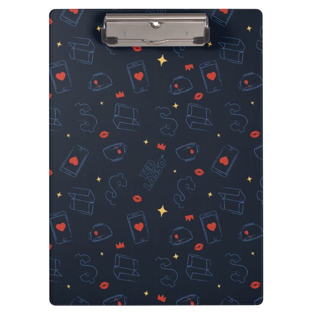 Ted Lasso | Muster für Tee und Biscuit-Symbol Klemmbrett (Vorderseite)