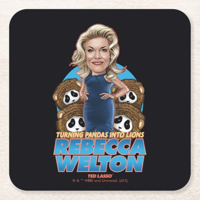 Ted Lasso | Rebecca Welton Bobblehead Rechteckiger Pappuntersetzer (Vorderseite)