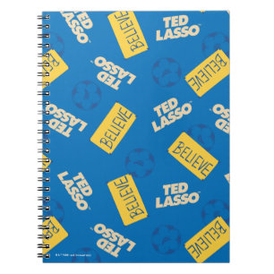 Ted Lasso Sign and Ball Toss Muster glauben Notizblock